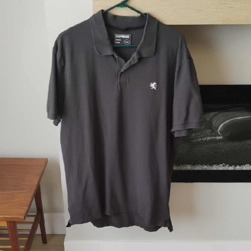 Express Charcoal Polo Shirt Men's Size XL